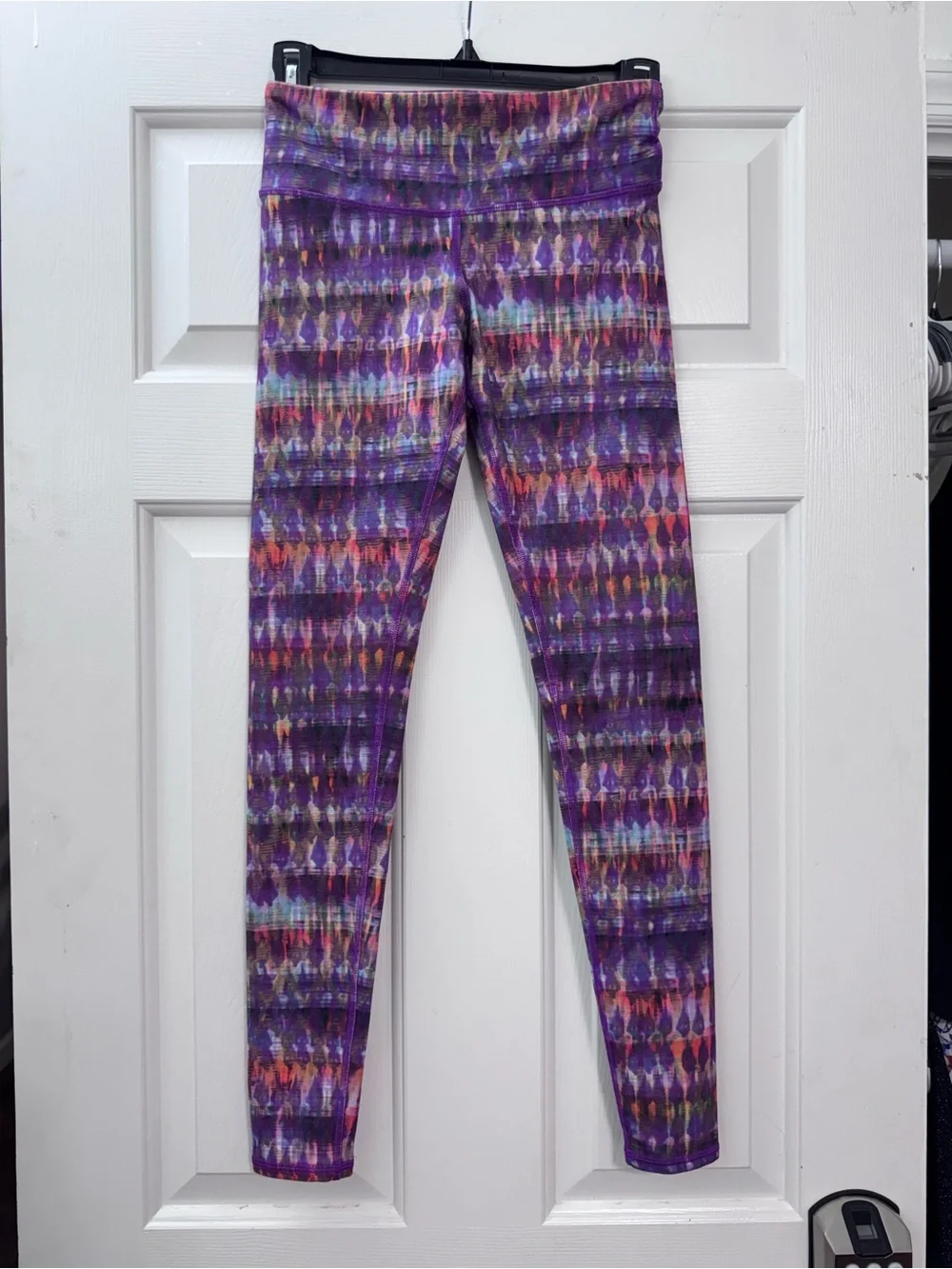 ALO Yoga Purple Multicolor Patterned Leggings